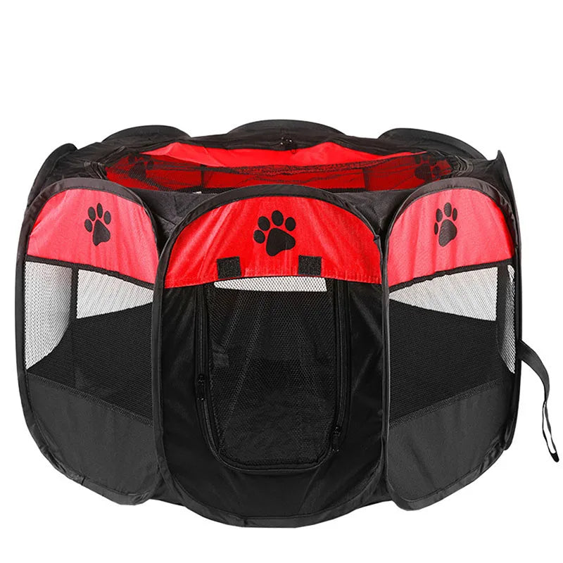 Foldable Pet Playpen & Nest – Octagonal Cat & Dog Tent for Indoor/Outdoor Use