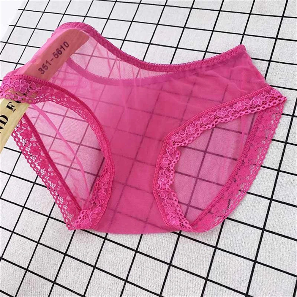 MaisonVerde® Sheer Mesh Seamless Briefs – Quick-Dry Transparent Low-Rise Panties for Women | Lightweight, Breathable, Sexy Underwear