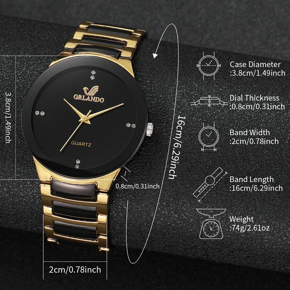 MaisonVerde® Couple’s Quartz Watch Set – Stainless Steel Fashion Wristwatches for Men & Women | Elegant Everyday Matching Timepieces