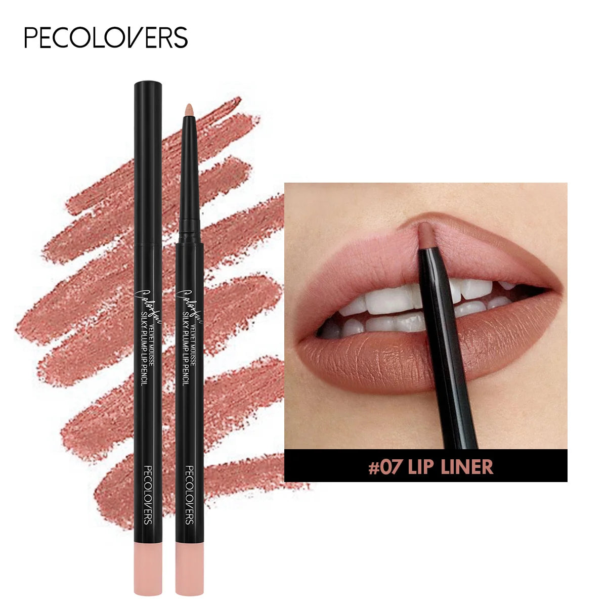 Waterproof Matte Lipliner Pencil – Long‑Lasting, Non‑Stick & Moisturising (12 Colours)