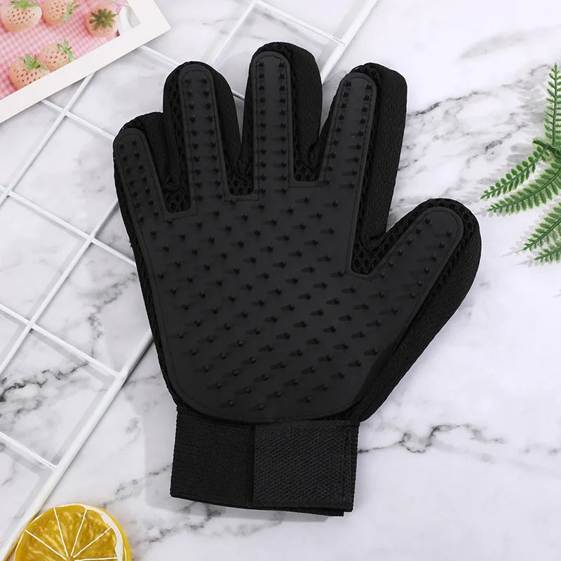 Pet Grooming Glove – Cat & Dog Hair Deshedding, Bath & Massage Brush