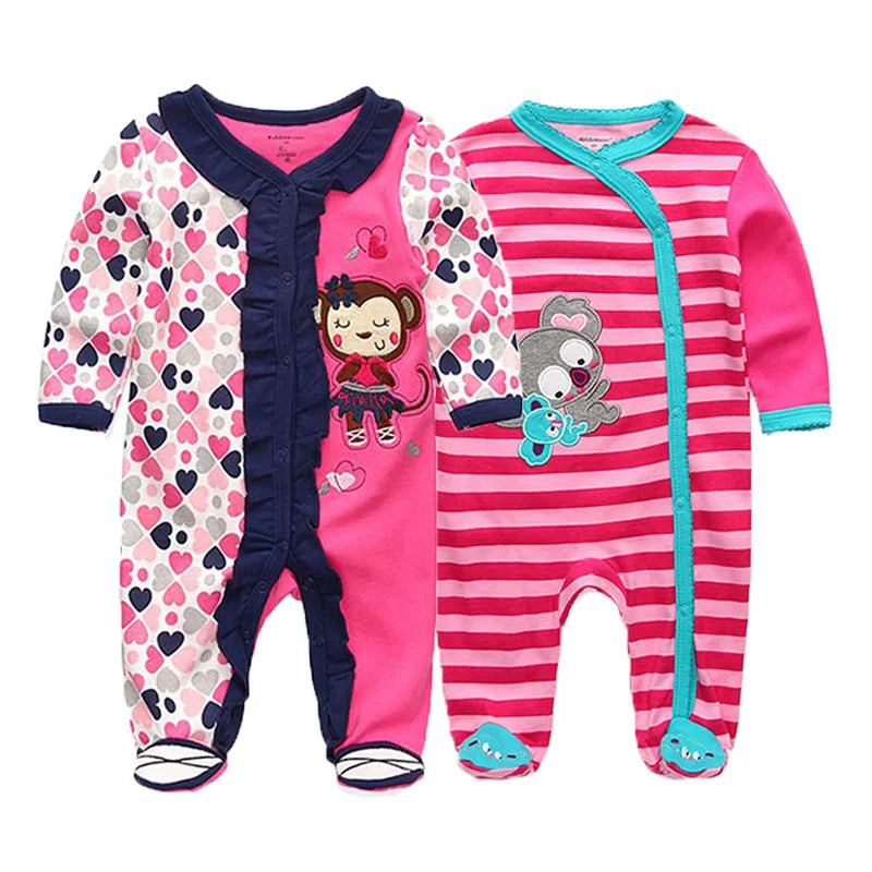 MaisonVerde® Kiddiezoom 2-Piece Baby Romper Set – 100% Cotton Long Sleeve Jumpsuit (0–12 Months)