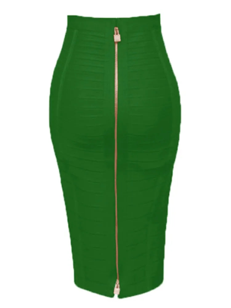 MaisonVerde® Women’s Plus Size Rayon Bandage Mini Skirt – 13 Colours, A-Line Fit