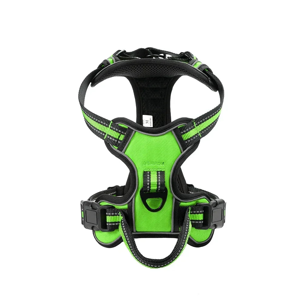 Adjustable Nylon Dog Harness Vest – Reflective, Breathable & No‑Pull Design for Small to Large Dogs