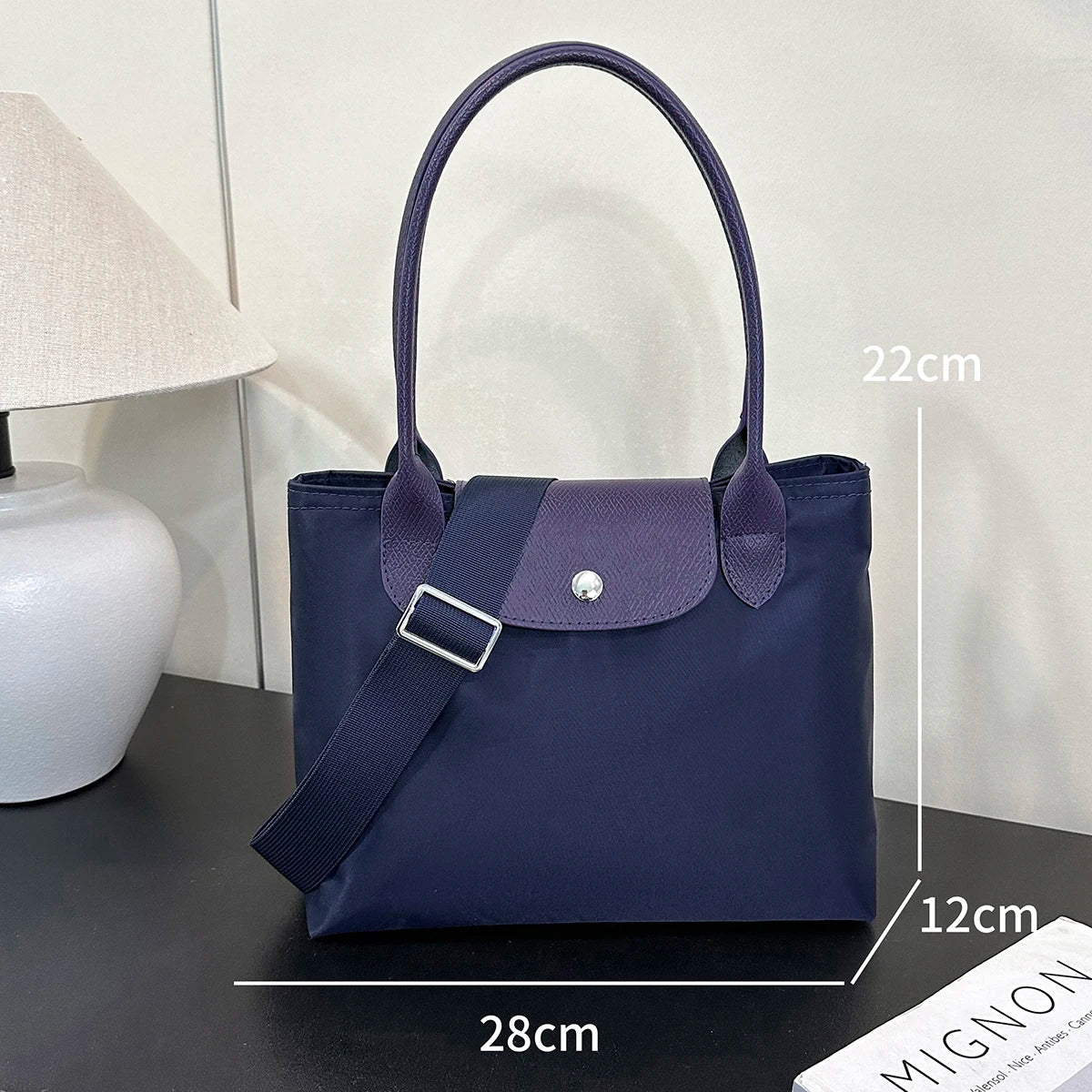 MaisonVerde® Oxford Cloth Shoulder Bag – Casual Lightweight Patchwork Tote | Soft Canvas Bucket Handbag for Everyday Use