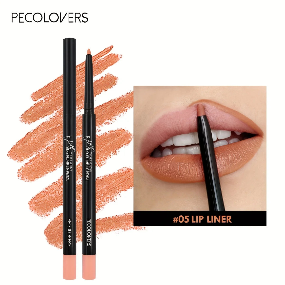 Waterproof Matte Lipliner Pencil – Long‑Lasting, Non‑Stick & Moisturising (12 Colours)
