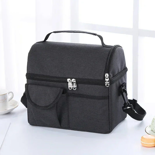 MaisonVerde® Reusable Insulated Lunch Bag – 8L Leakproof Thermal Cooler for Women & Men | Waterproof Nylon Meal Box Tote