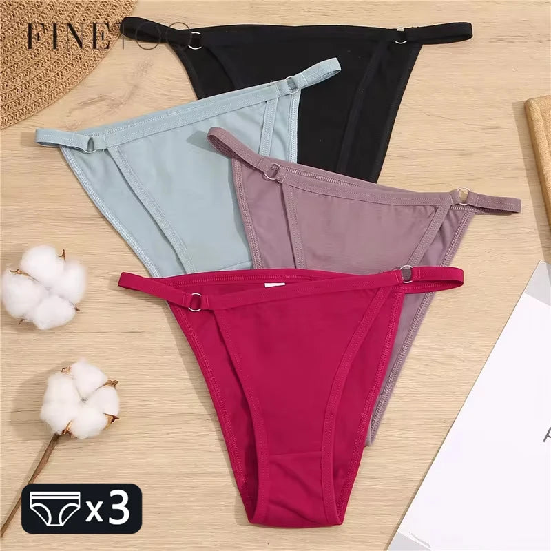 MaisonVerde® 3-Pack FINETOO Women’s Low-Rise Cotton Briefs – Soft Stretch Everyday Underwear | Sizes M to 2XL