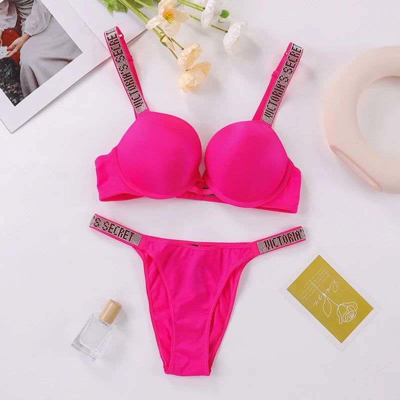 MaisonVerde® 2025 Seamless Push-Up Lingerie Set – Breathable Underwire Bra & Briefs | Everyday Shaping Support Inspired by Victoria’s Secret