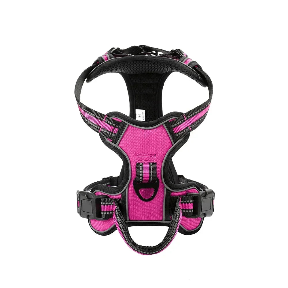 Adjustable Nylon Dog Harness Vest – Reflective, Breathable & No‑Pull Design for Small to Large Dogs
