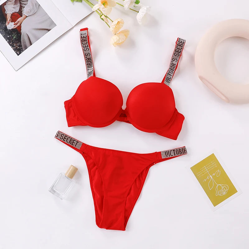 MaisonVerde® 2025 Seamless Push-Up Lingerie Set – Breathable Underwire Bra & Briefs | Everyday Shaping Support Inspired by Victoria’s Secret