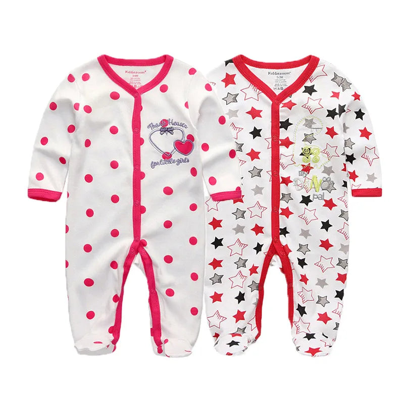 MaisonVerde® Kiddiezoom 2-Piece Baby Romper Set – 100% Cotton Long Sleeve Jumpsuit (0–12 Months)
