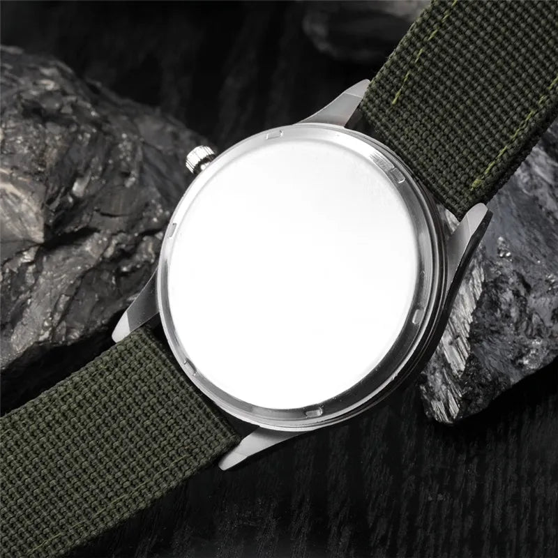 MaisonVerde® Men’s Casual Leather Quartz Watch – Black Military Sport Style with Date Display | Lightweight Student Gift Watch