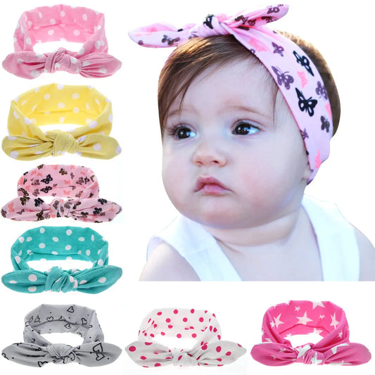 MaisonVerde® Baby Girl Rabbit Ear Bow Headband – Cute Infant & Toddler Hair Accessory