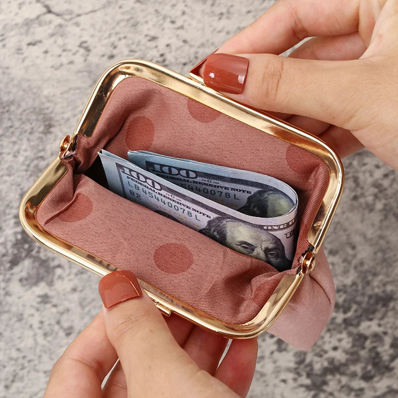 MaisonVerde® Retro Candy-Coloured Coin Purse – Short Buckle Wallet for Women | Multi-Compartment PVC Mini Purse