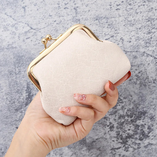 MaisonVerde® Retro Candy-Coloured Coin Purse – Short Buckle Wallet for Women | Multi-Compartment PVC Mini Purse