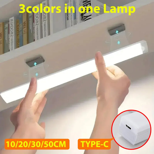 MaisonVerde® Rechargeable LED Motion Sensor Light – Wireless Night Light for Wardrobes, Stairs, Kitchen | Type-C Charging, 3-Mode Backlight