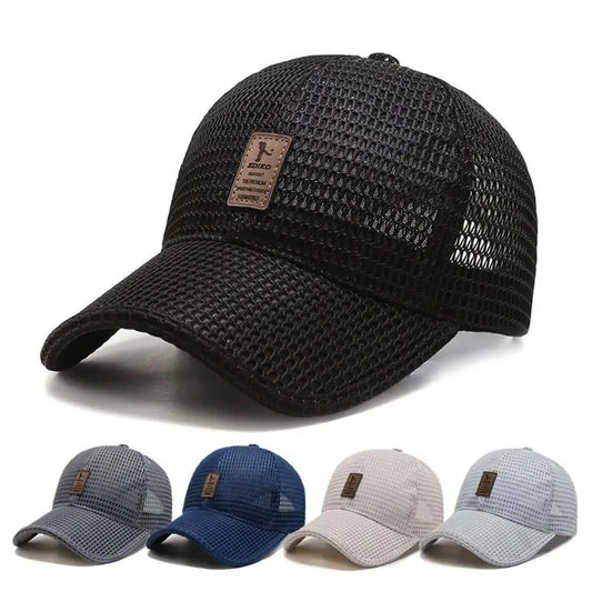 MaisonVerde® Breathable Summer Baseball Cap – Lightweight Mesh Outdoor Hat for Men & Women | Adjustable Duck Tongue Cap for Travel, Fishing, & Leisure