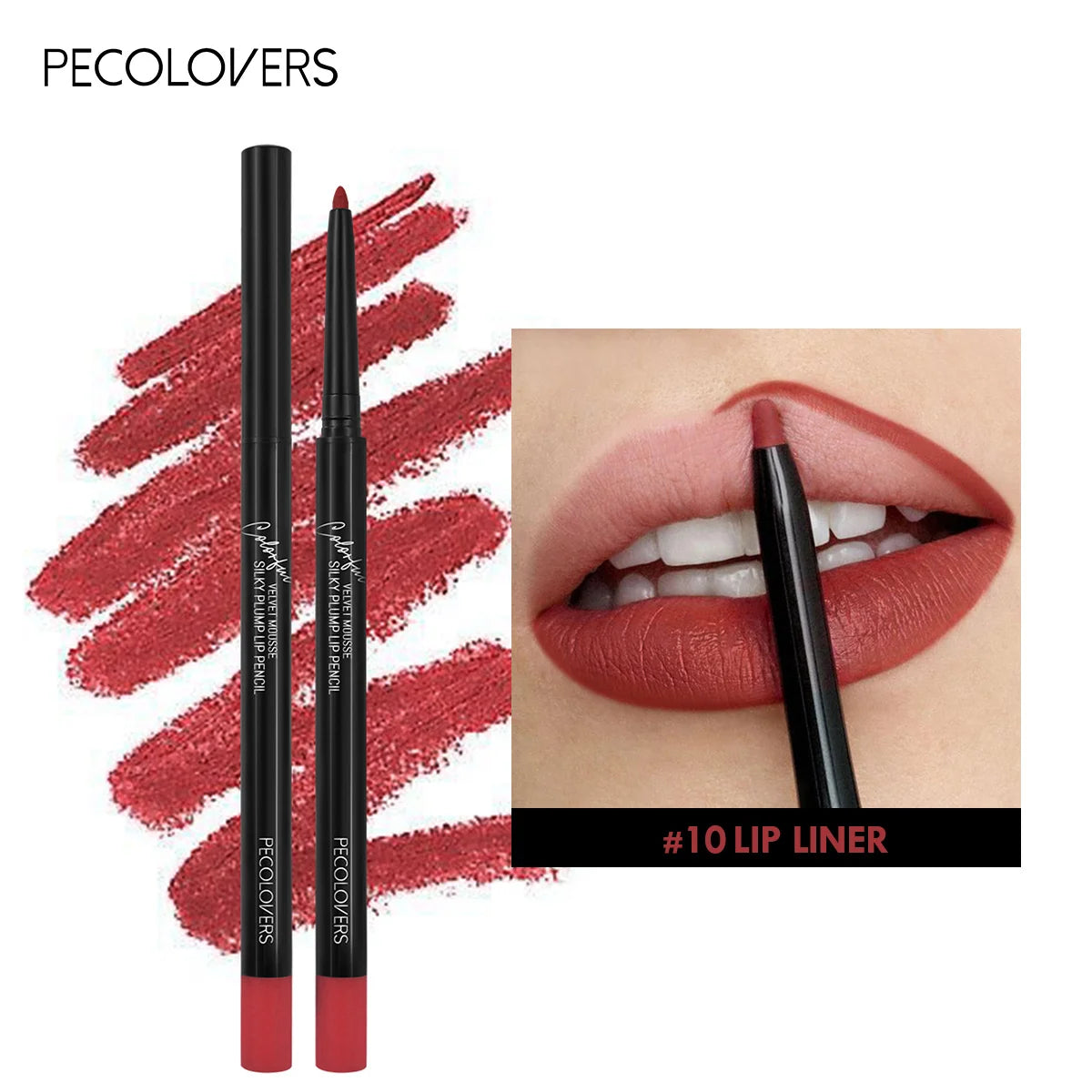 Waterproof Matte Lipliner Pencil – Long‑Lasting, Non‑Stick & Moisturising (12 Colours)