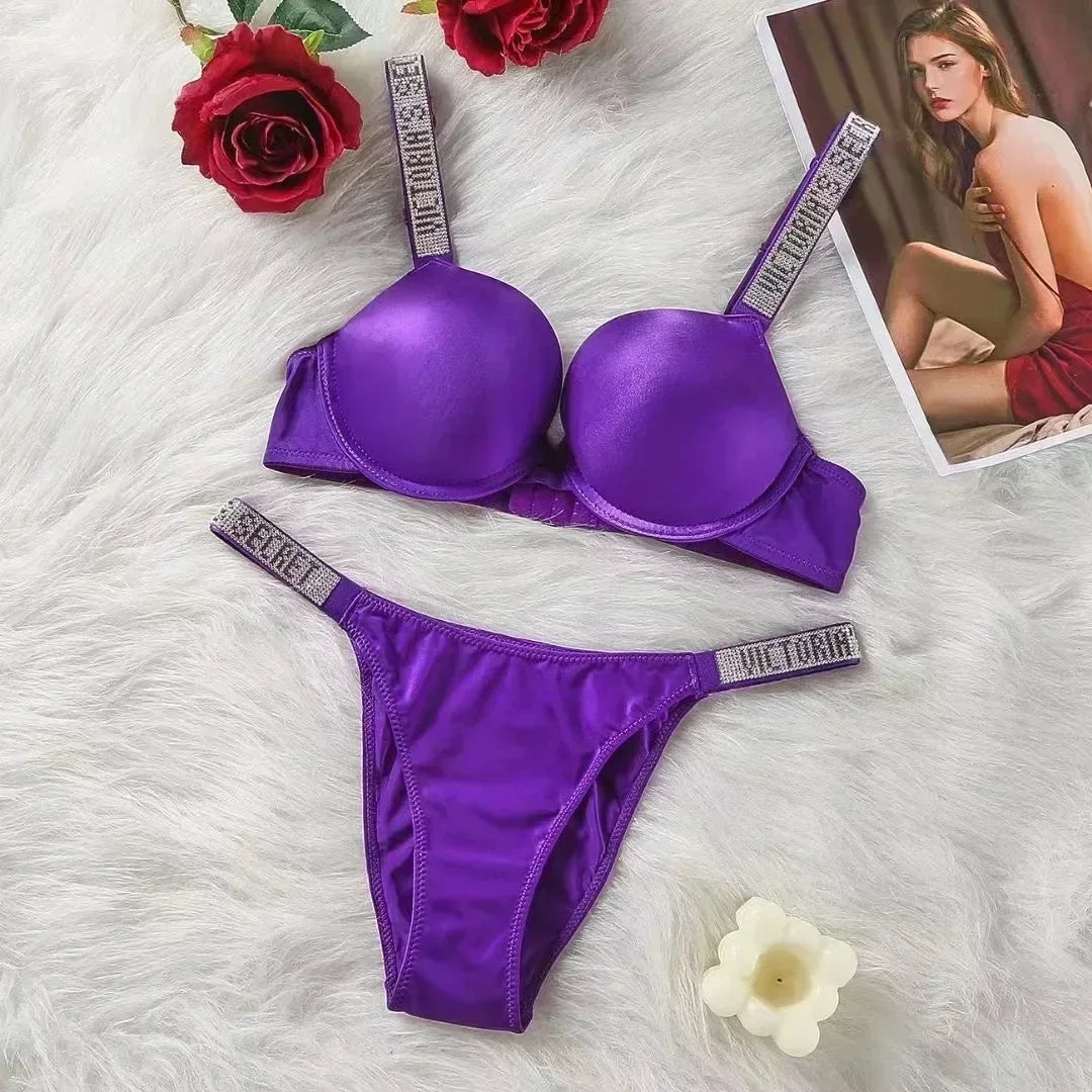 MaisonVerde® 2025 Seamless Push-Up Lingerie Set – Breathable Underwire Bra & Briefs | Everyday Shaping Support Inspired by Victoria’s Secret