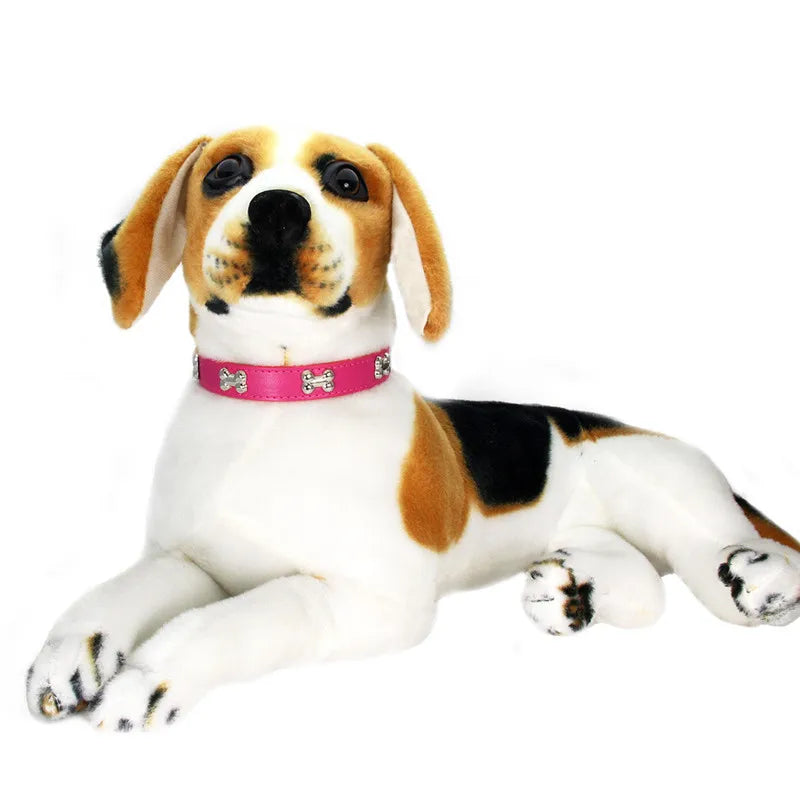 Bone Leather Durable Pet Dog Collar – Adjustable, Stylish & Comfortable for Small to Large Dogs