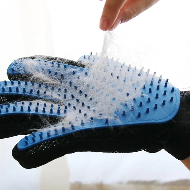 Pet Grooming Glove – Cat & Dog Hair Deshedding, Bath & Massage Brush