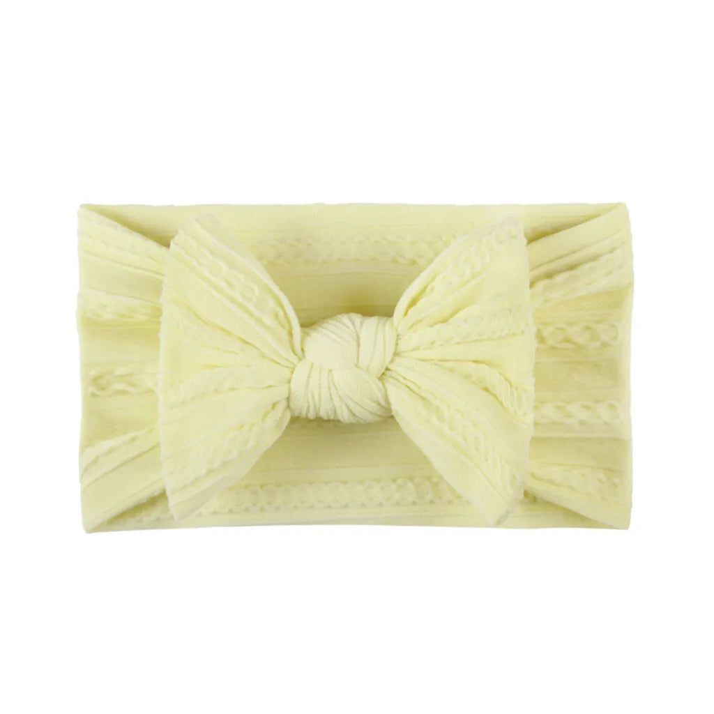 MaisonVerde® Baby Girl Headband – Soft Cotton Nylon Bow | 6M–6Y Adjustable Fit