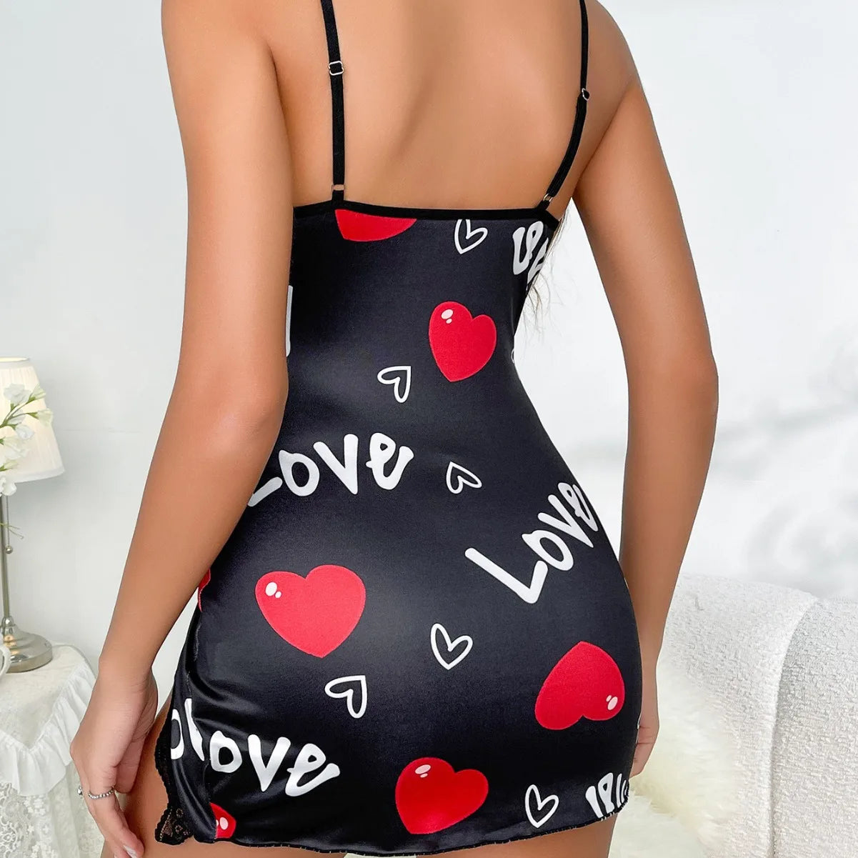 MaisonVerde® Leopard Print Backless Nightgown – Women’s Spaghetti Strap Mini Slip Dress | Cute Summer Sleepwear & Pyjama Dress