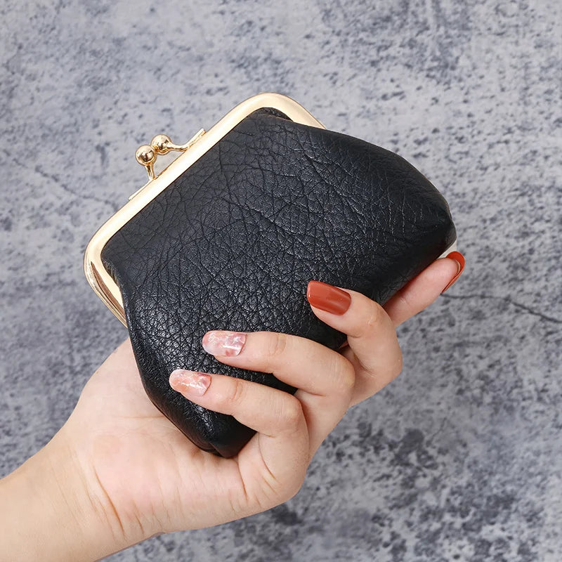 MaisonVerde® Retro Candy-Coloured Coin Purse – Short Buckle Wallet for Women | Multi-Compartment PVC Mini Purse