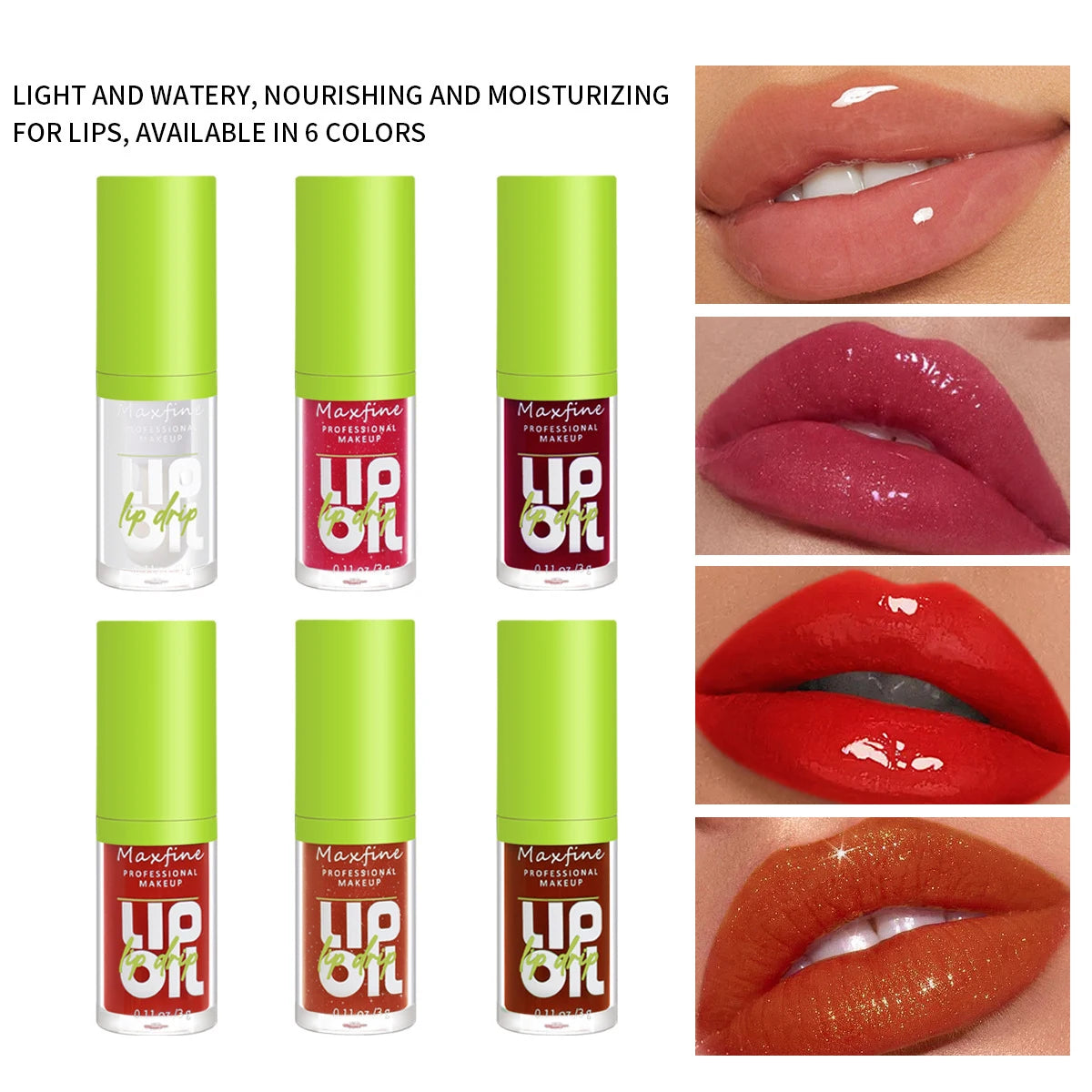 Lip Gloss – Waterproof, Long‑Lasting, Moisturising, Non‑Stick Cup