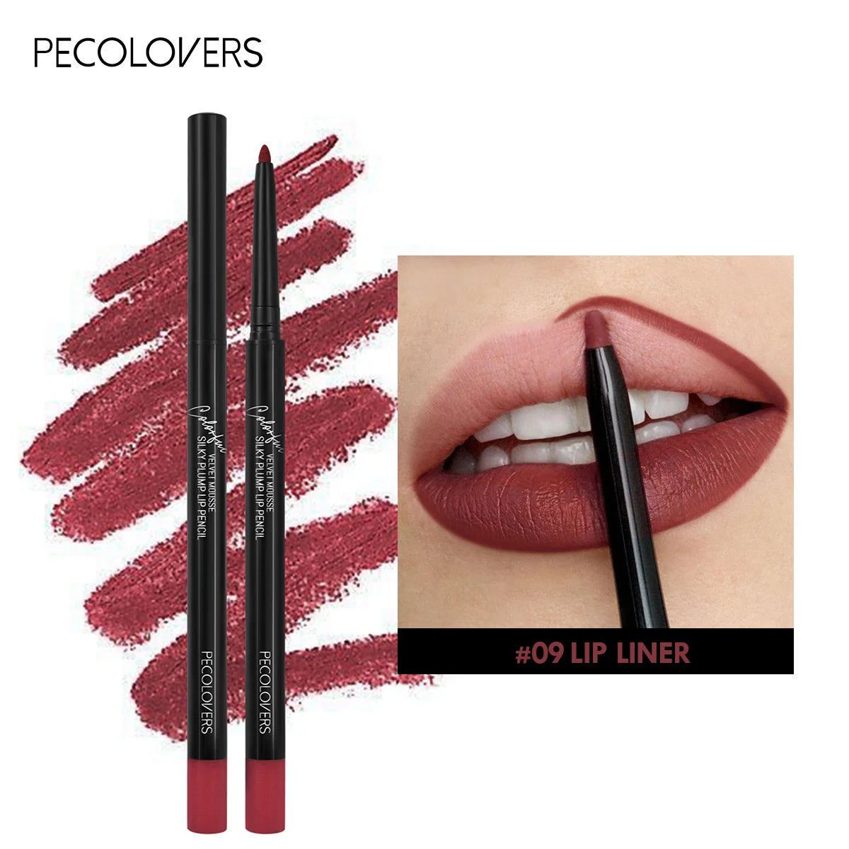 Waterproof Matte Lipliner Pencil – Long‑Lasting, Non‑Stick & Moisturising (12 Colours)