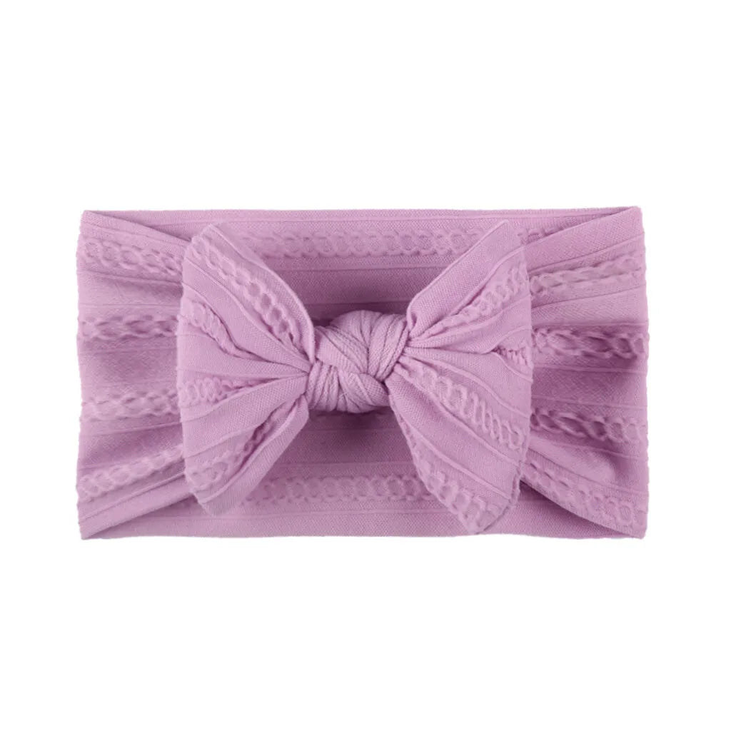 MaisonVerde® Baby Girl Headband – Soft Cotton Nylon Bow | 6M–6Y Adjustable Fit